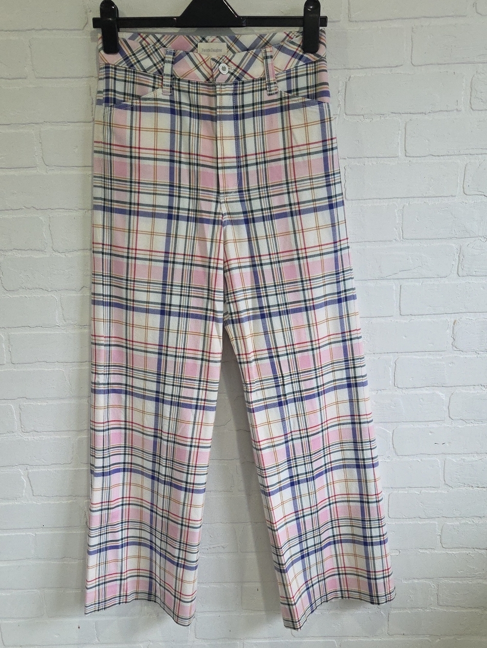Favorite Daughter Pastel Plaid Pants